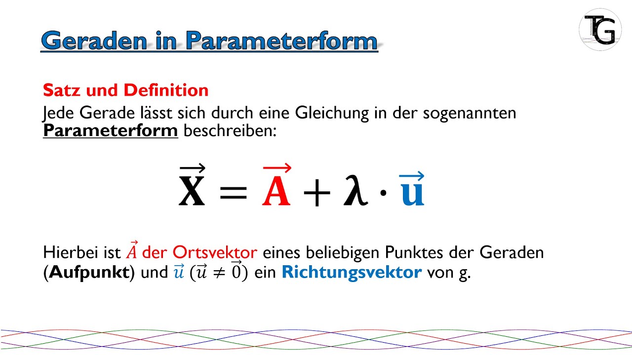 Geraden in Parameterform