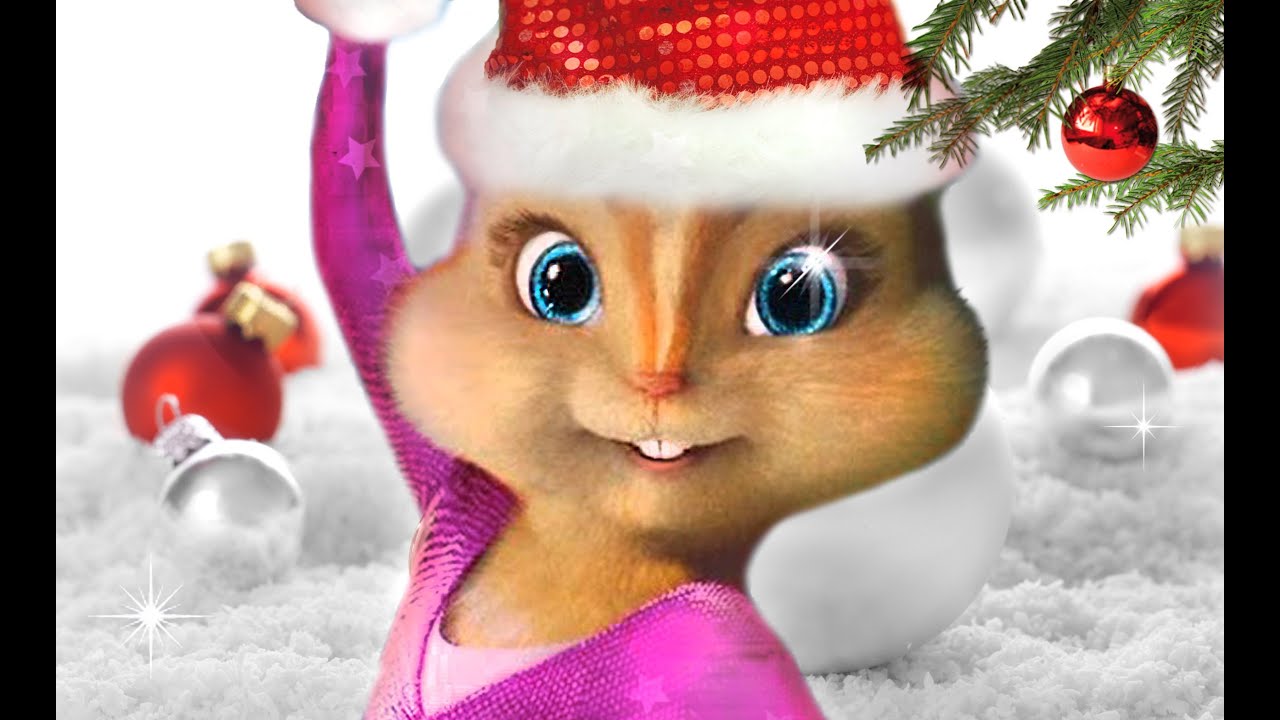 JINGLE BELL ROCK Christmas Song with LYRICS merry XMAS! Chipettes Chipmunks HD