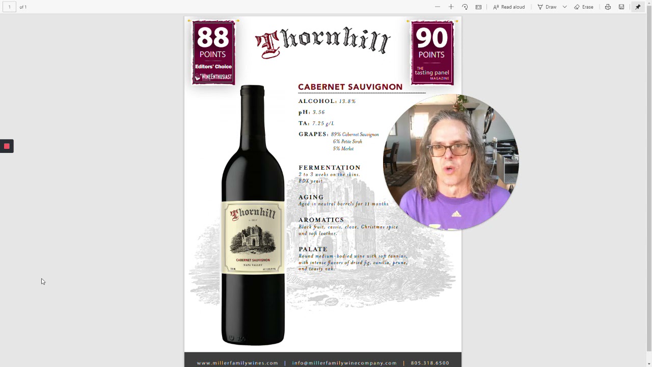 The California Wine Club presents The Miller Family Winery's Thornhill Wines