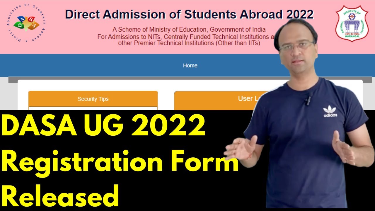 DASA UG 2022 Registration/ Application Form Link || Register Yourself for DASA 2022 UG Admission