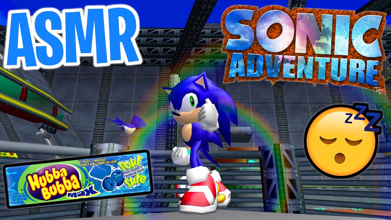 ASMR Gaming 😴 Sonic Adventure Relaxing Gum Chewing 🎮🎧 Controller Sounds + Whispering Dreamcast 💤