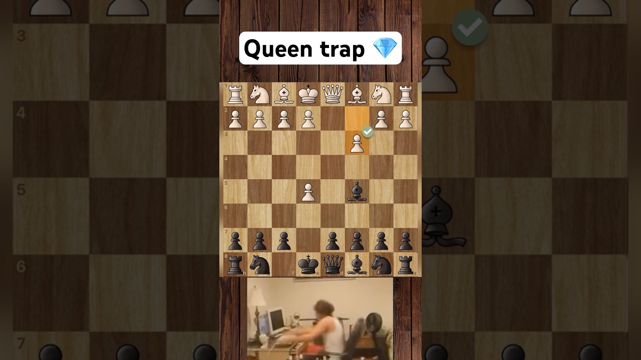 Queen trap 💎 #chess #brilliantmove