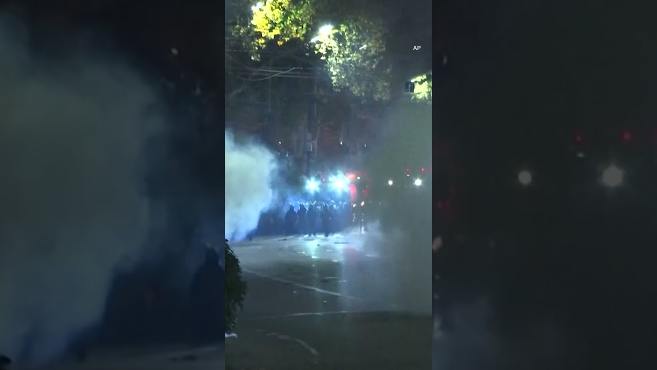 Demonstrations continue on steps of Georgia's parliament over suspension of European Union talks