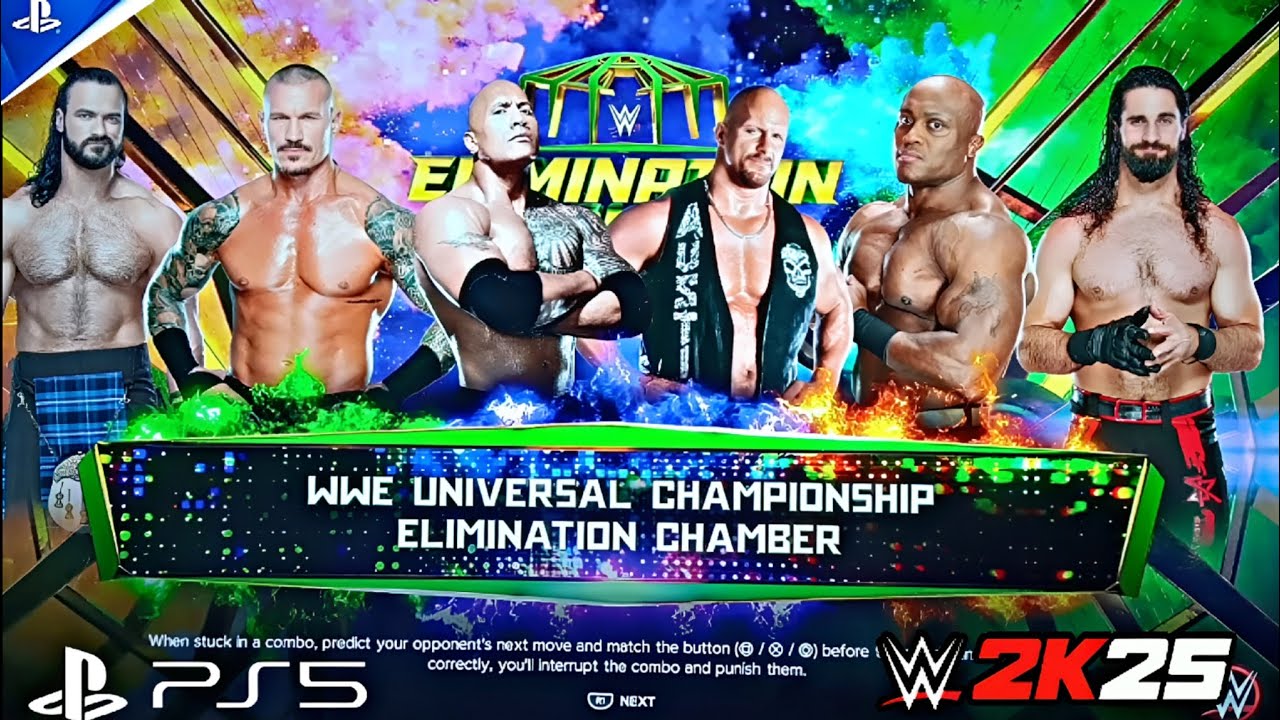 WWE 2K25 - ELIMINATION CHAMBER - WWE UNIVERSAL CHAMPIONSHIP - GAMEPLAY