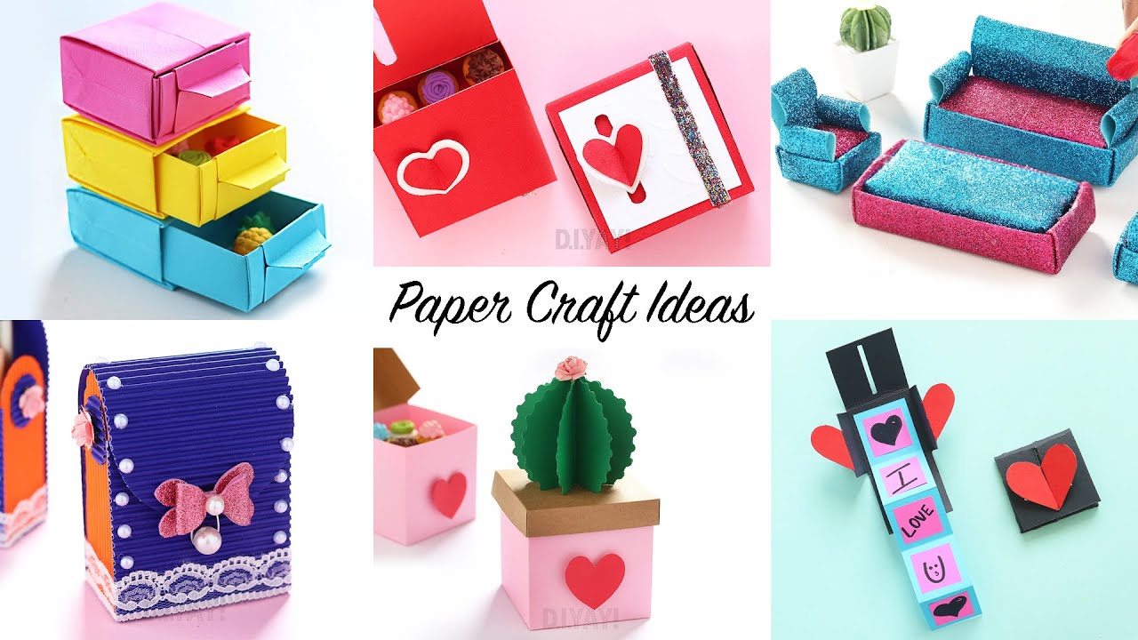 6 Easy Paper Craft Ideas | Crafts with Paper | DIY