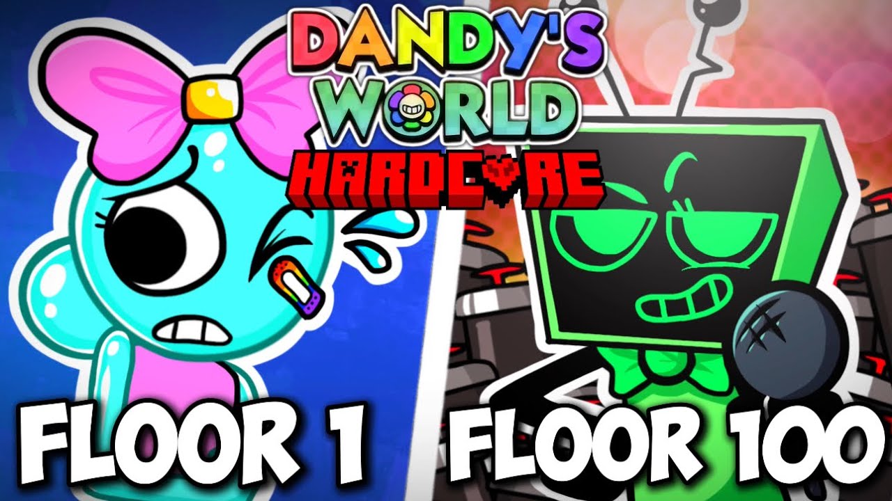 I Survived 100 Floors in HARDCORE Dandy’s World! 