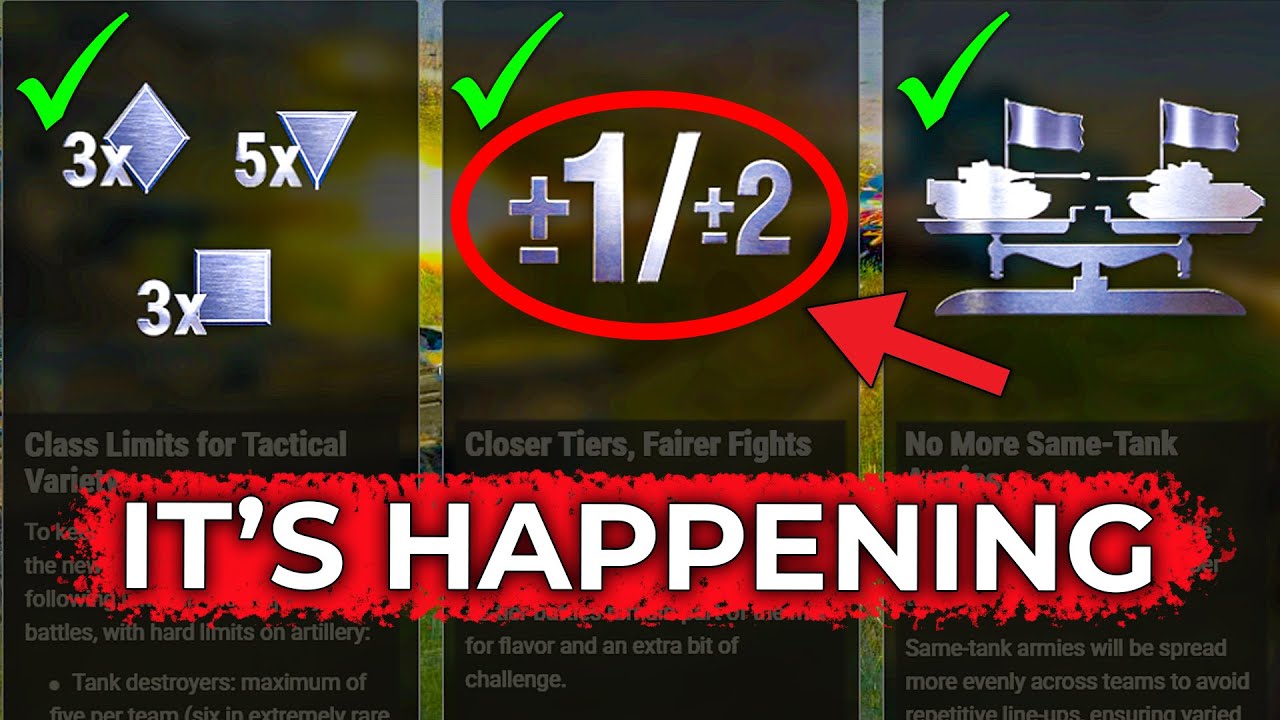 WoT Update 2.0 &ndash; New +-1 Matchmaking System Explained!