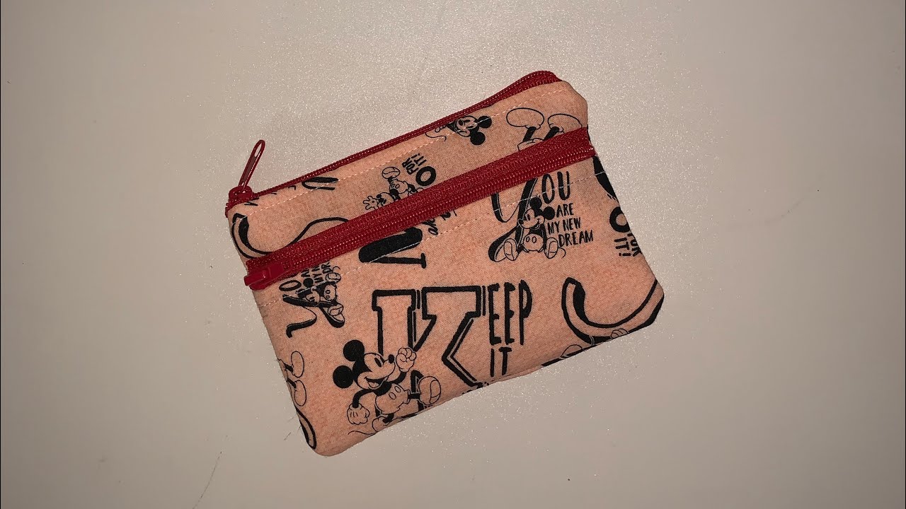 PORTA MOEDAS COM DOIS ZÍPERES PAP FÁCIL