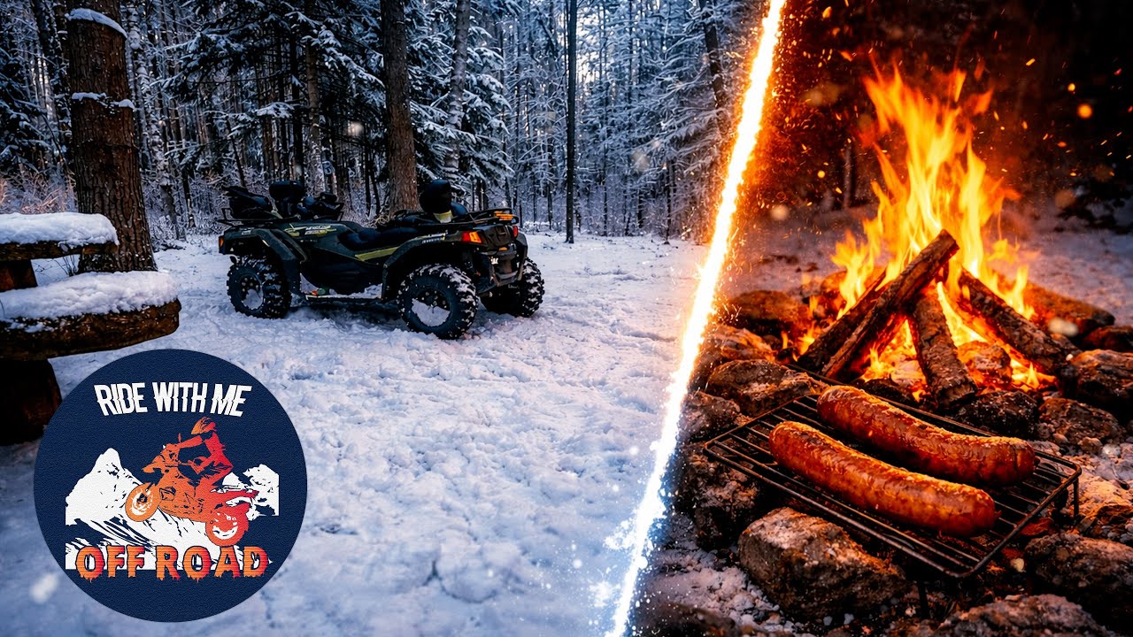 Night Ride and Fire on –10°C #cfmoto #quads #atv