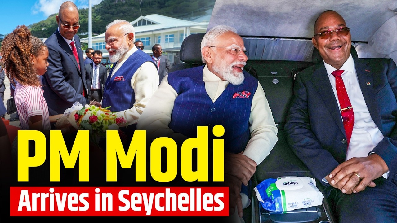 PM Modi Arrives in Seychelles, To Attend Golden Jubilee National Day Celebrations