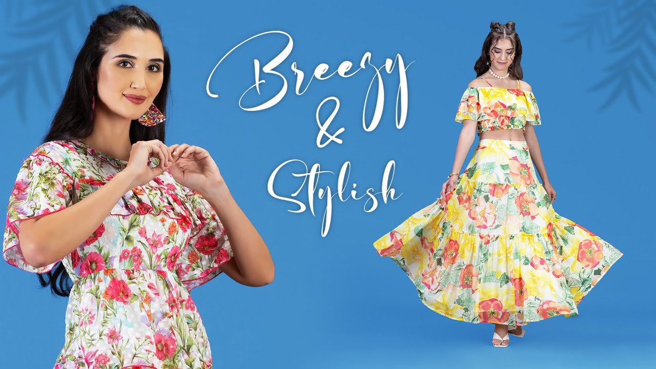 Mehar Summer Dresses | Floral Print Dresses | Multi-Colour Co-Ord Sets