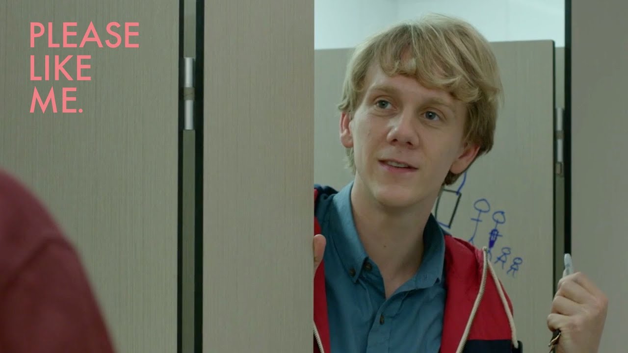 Josh vandalises the mens toilets | Please Like Me | Season 2
