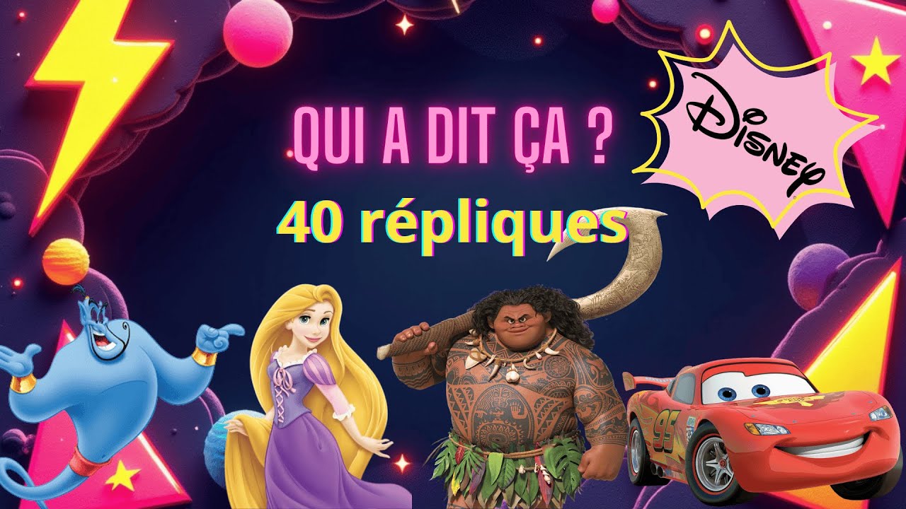 Quiz Répliques Disney 🎭 | Devine 40 répliques cultes de tes dessins animés préférés !