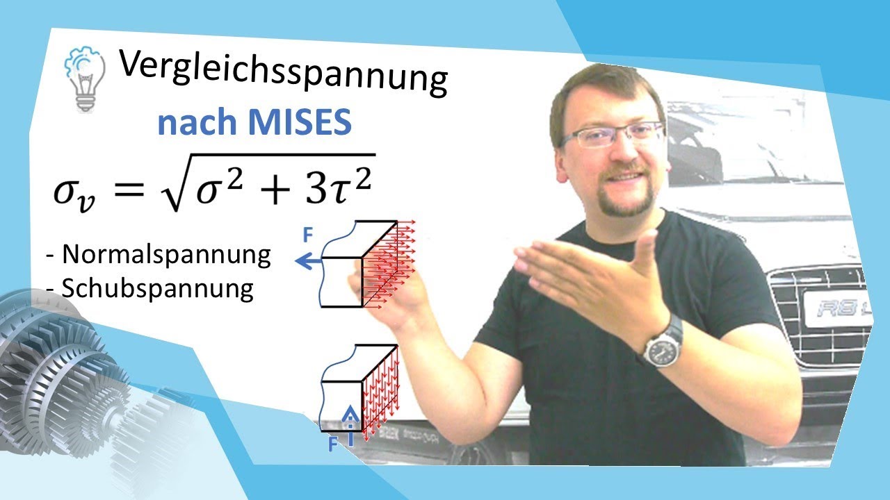Vergleichsspannung nach Mises – Normalspannung und Schubspannung
