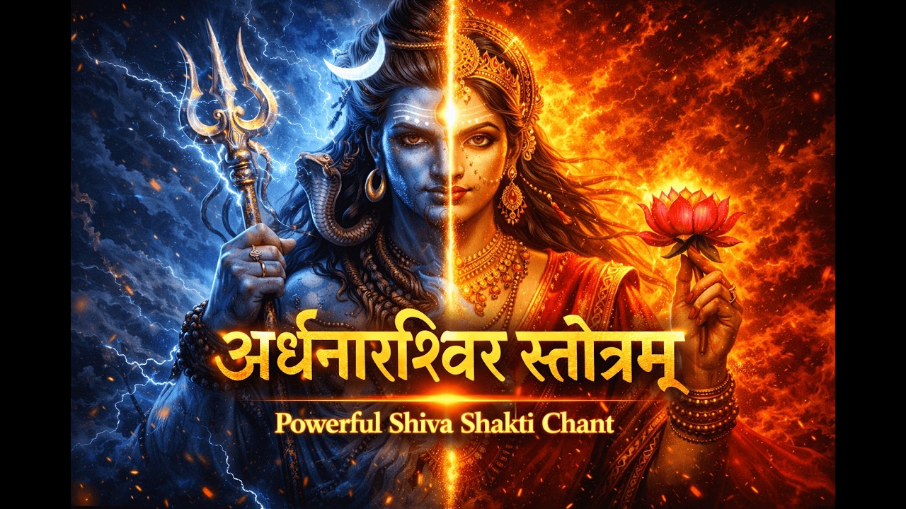 अर्धनारीश्वर स्तोत्रम् | Powerful Shiva Shakti Stotram | Divine Male Female Chant | 432Hz Meditation