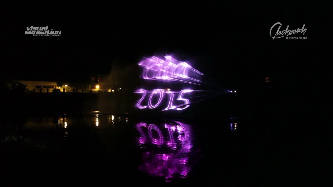 Posejdon, ekran wodny rozpryskowy, video mapping 3D