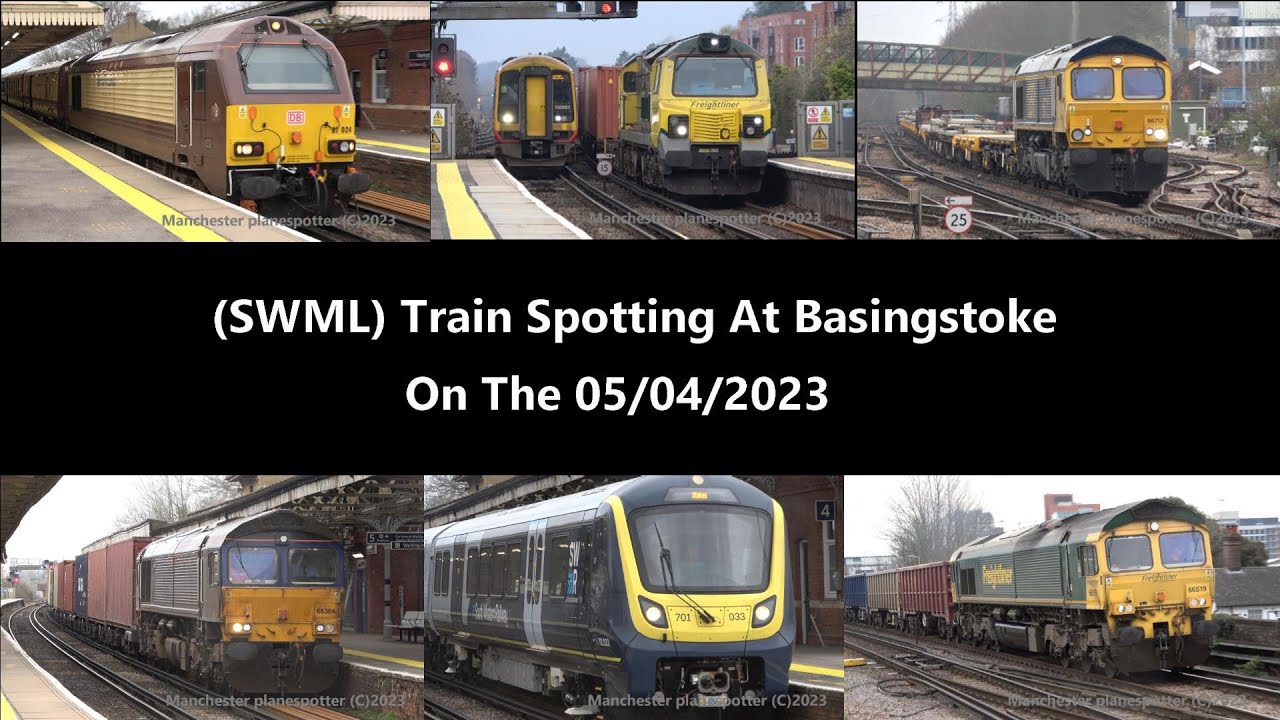 (4K) (SWML) Train Spotting At Basingstoke On The 05/04/2023