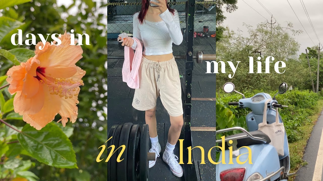 Vlog 🌺🍵: days in my life in India, coloring my hair red +GRWM, rainy weather & sunset watching etc.