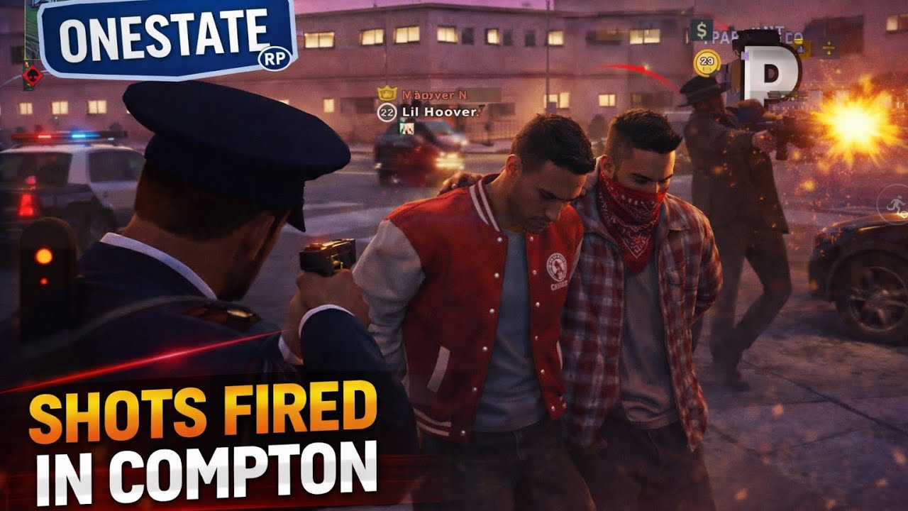 3 Suspects arrested in Compton #onestate #onestaterp #police #policerp #roleplay #gaming #gameplay