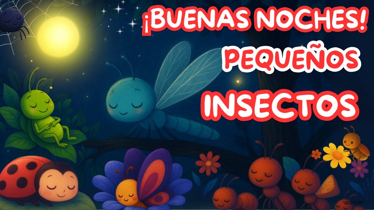 CUENTOS PARA DORMIR NIÑOS DE 4 A 5 AÑOS | Y MÁS ¡ Buenas Noches pequeños Insectos !