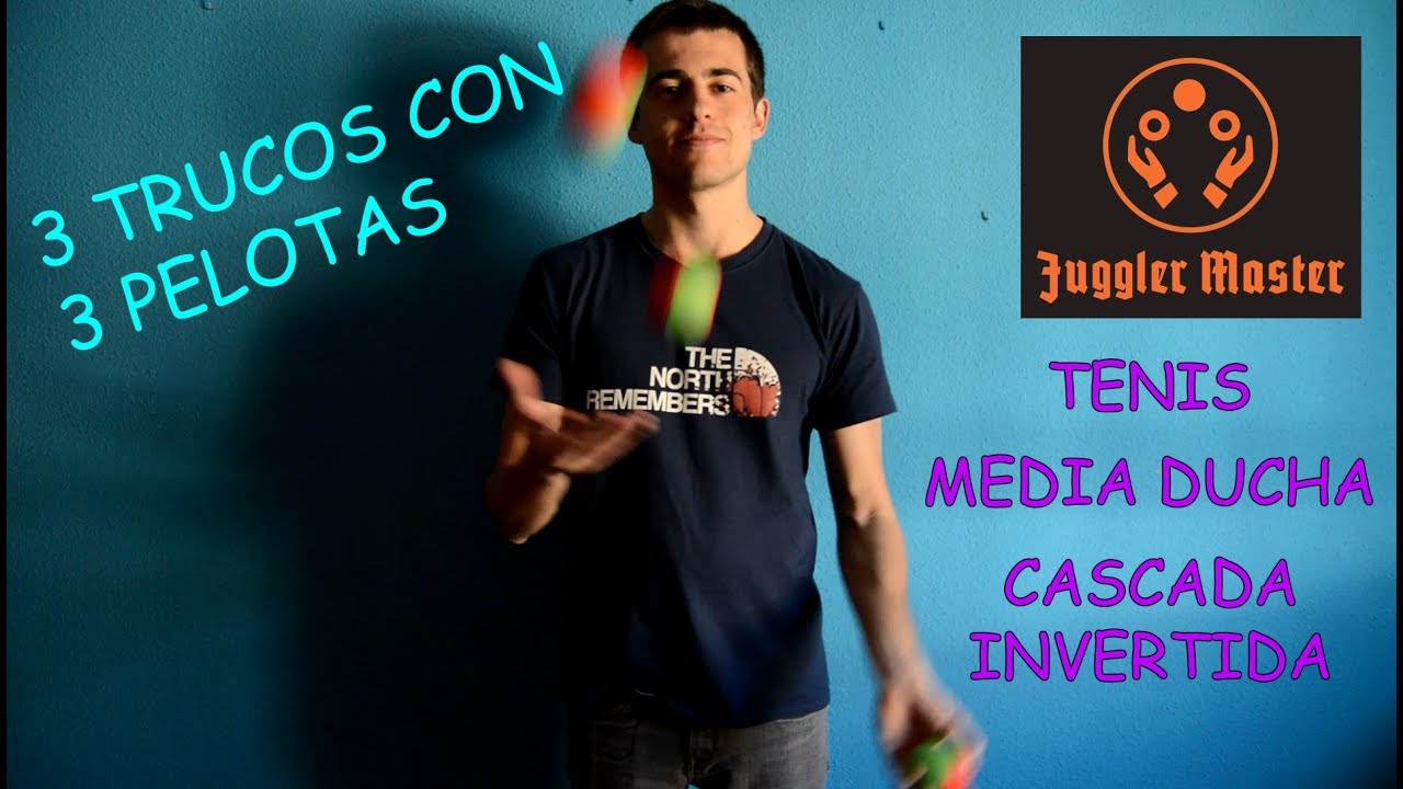 Tutorial Malabares - 3 pelotas - Tenis, media ducha y cascada invertida