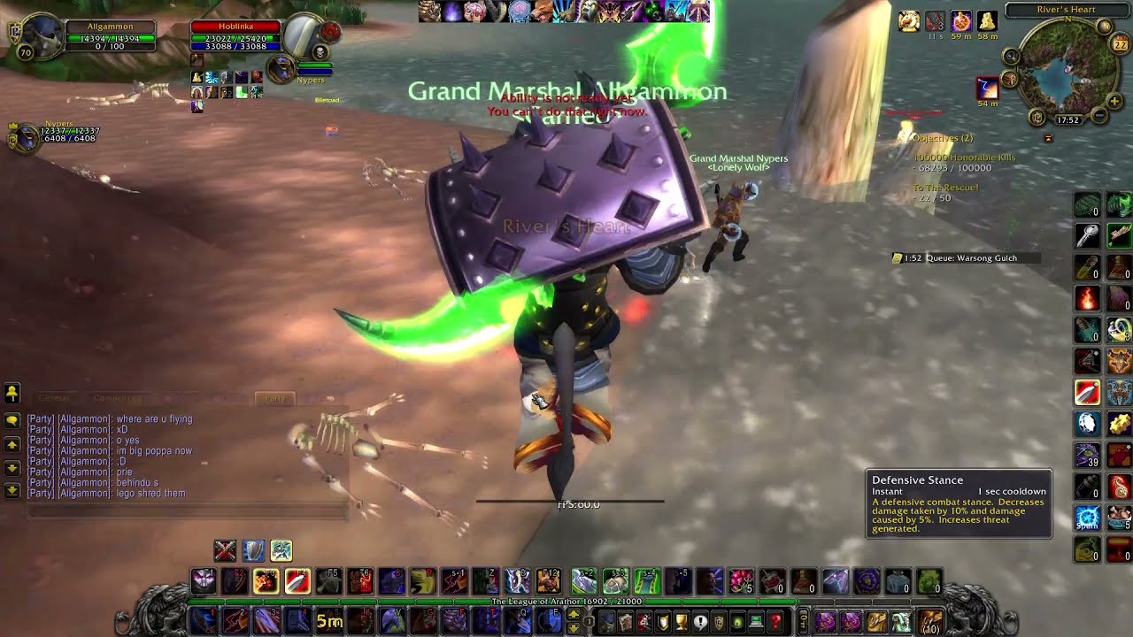 70 Protection Warrior Twink Wintergrasp and Icecrown World PvP Montage