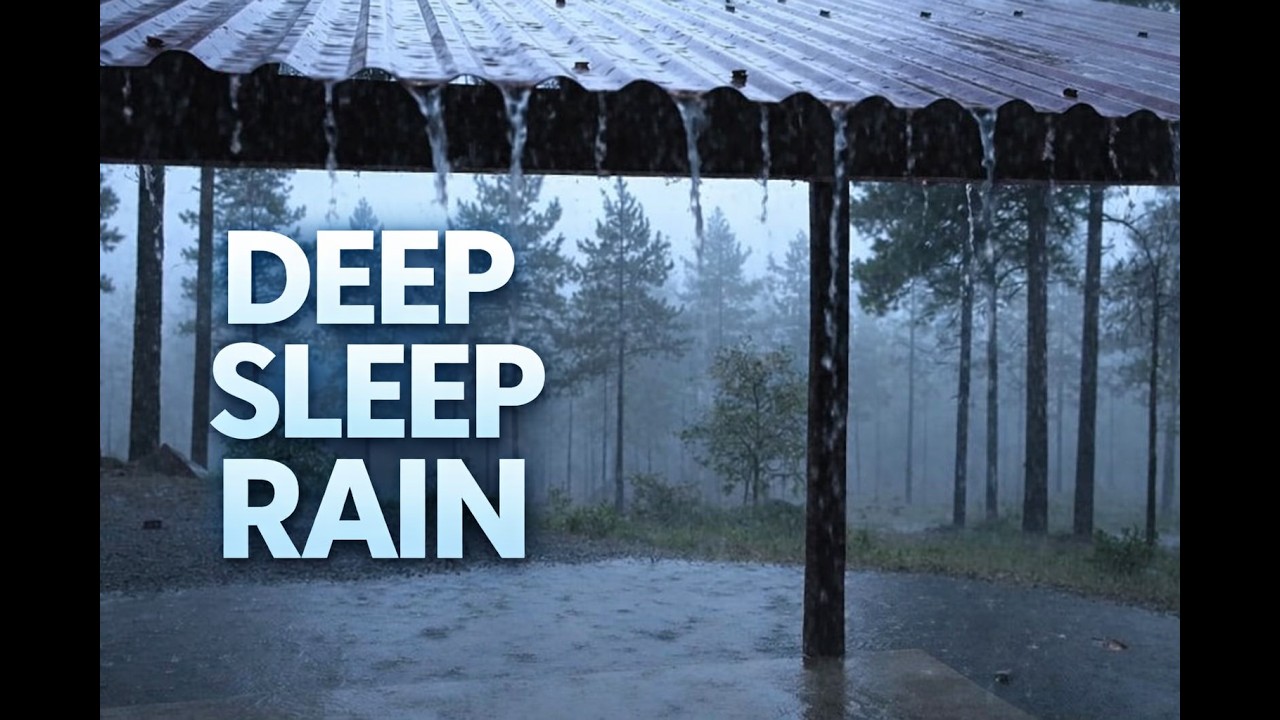 Rain on a Tin Roof in the Misty Forest 🌧️ | Deep Sleep Rain Sounds | Nature ASMR 빗소리 백색소음 수면 ASMR