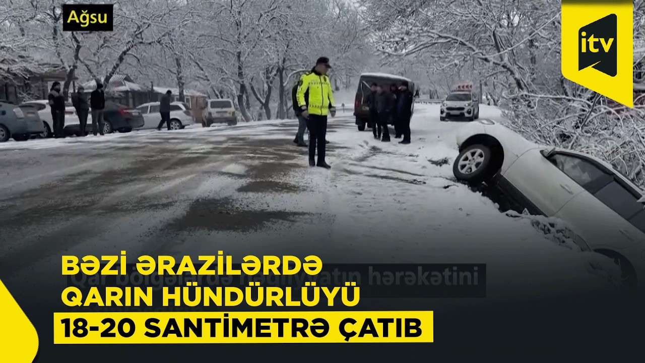 Qar bölgələrdə nəqliyyatın hərəkətini çətinləşdirib