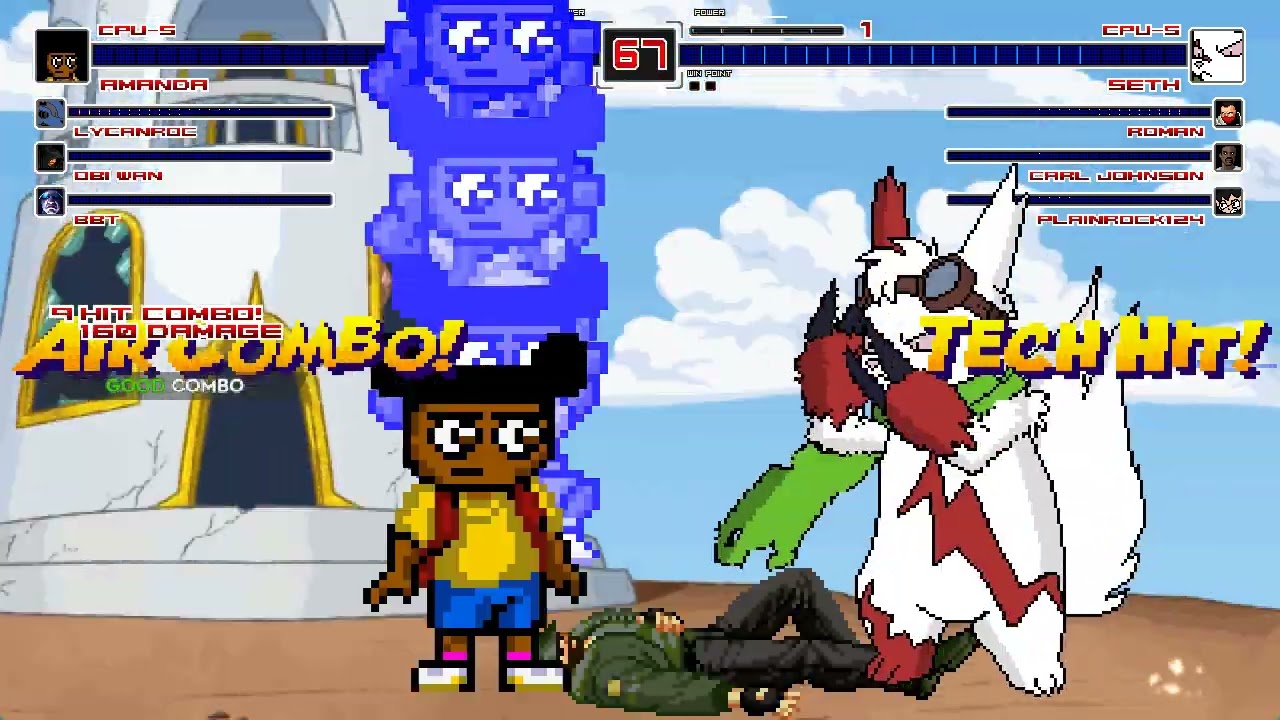 MUGEN Ikemen 4V4 Tag: Team Obi-Wan VS Team Plainrock124