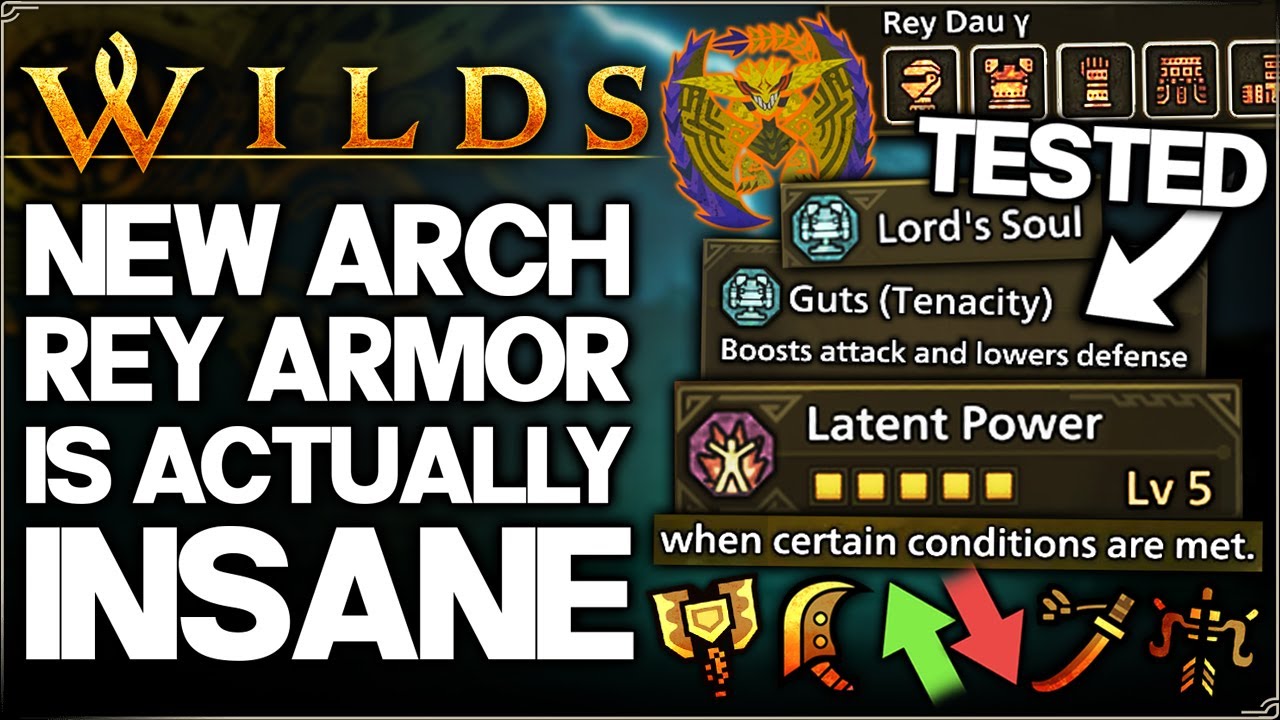 Monster Hunter Wilds - New Arch Rey Dau Armor Set & Lord's Soul is OP - Testing, Best Build & Guide!