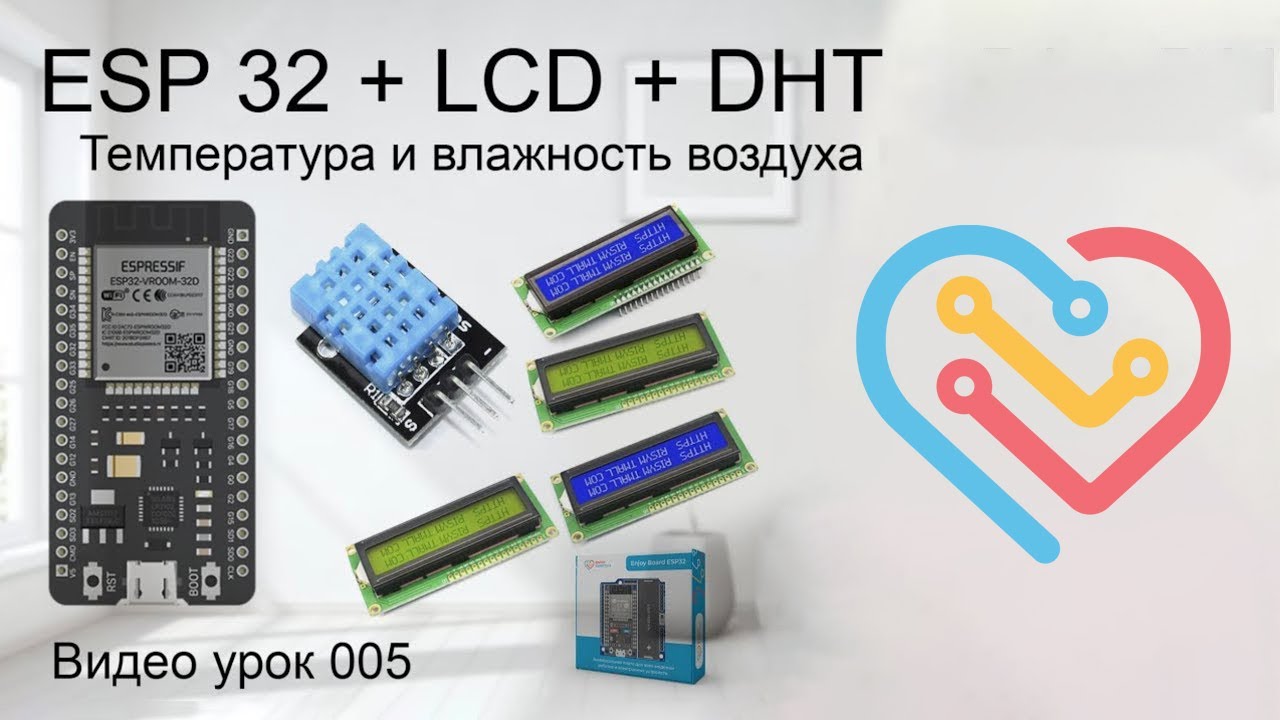 ESP 32 + LCD - 1602a + DHT 11
