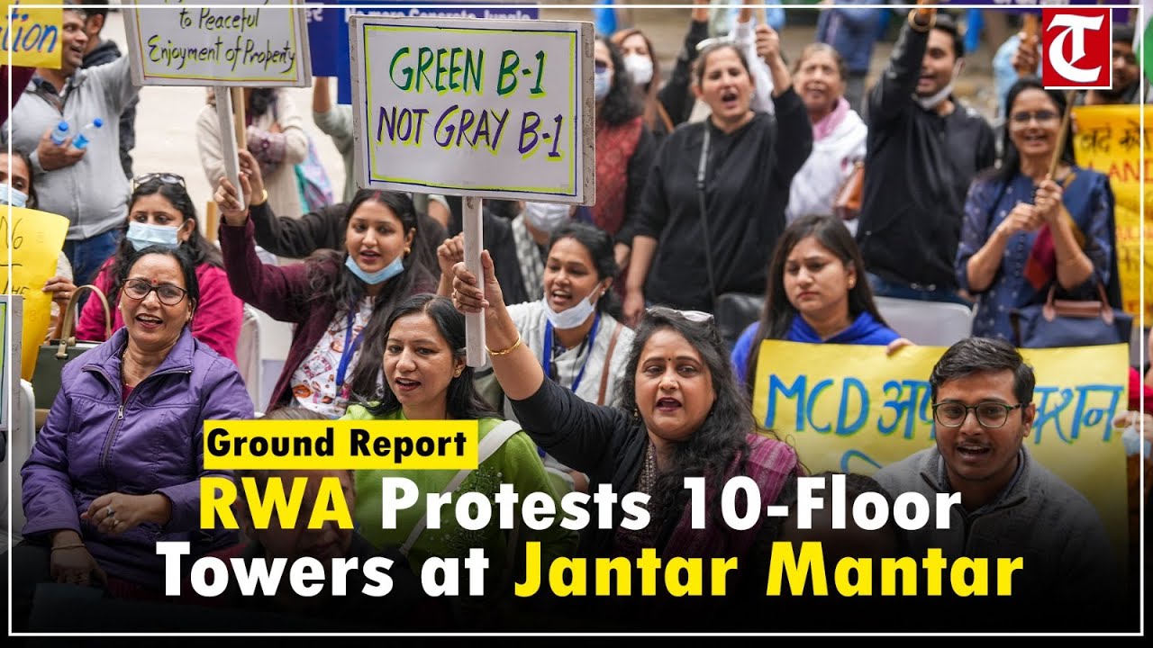 Jantar Mantar Protest: Vasant Kunj RWA Opposes 10-Floor Tower Construction