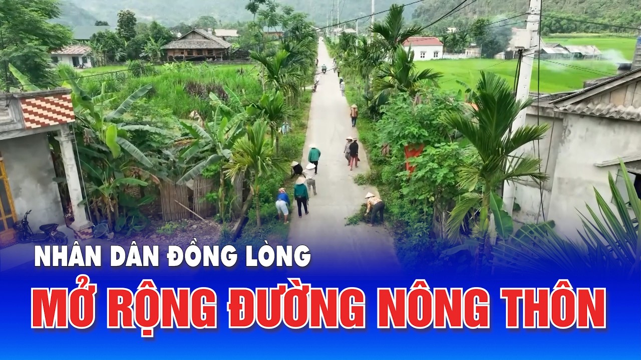 Nhân dân đồng lòng mở rộng đường nông thôn