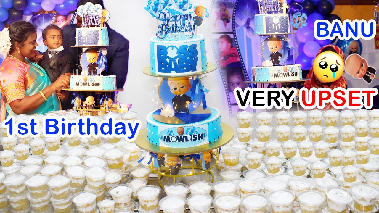 200 Jar cakes - 15kg cake order | My experience | Boss Baby theme cake | 1st Birthday celebration