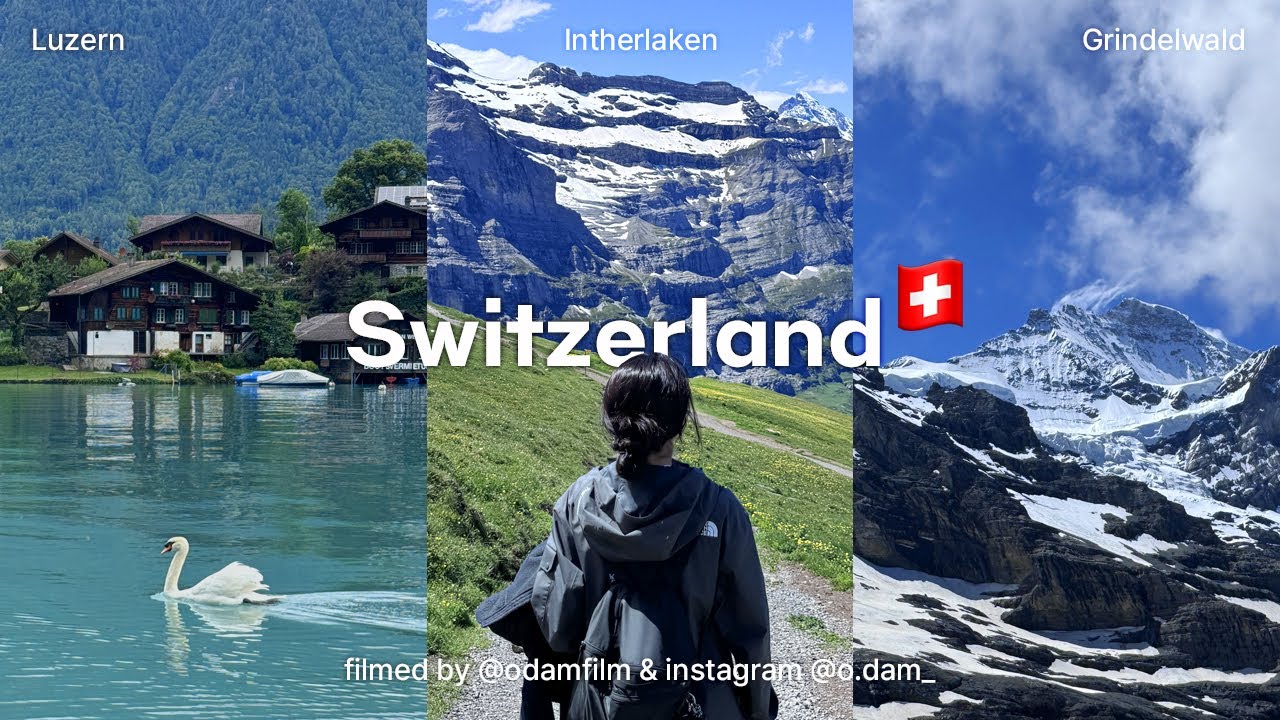 🇨🇭인생 여행지 스위스 여행 브이로그 몰아보기, 여행코스, 샬레, 융프라우, 인터라켄  Switzerland travel vlog
