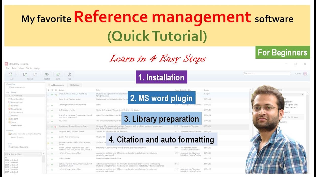 Best Free Reference Management Software || Mendeley || How to use || Install || Word plugin || cite