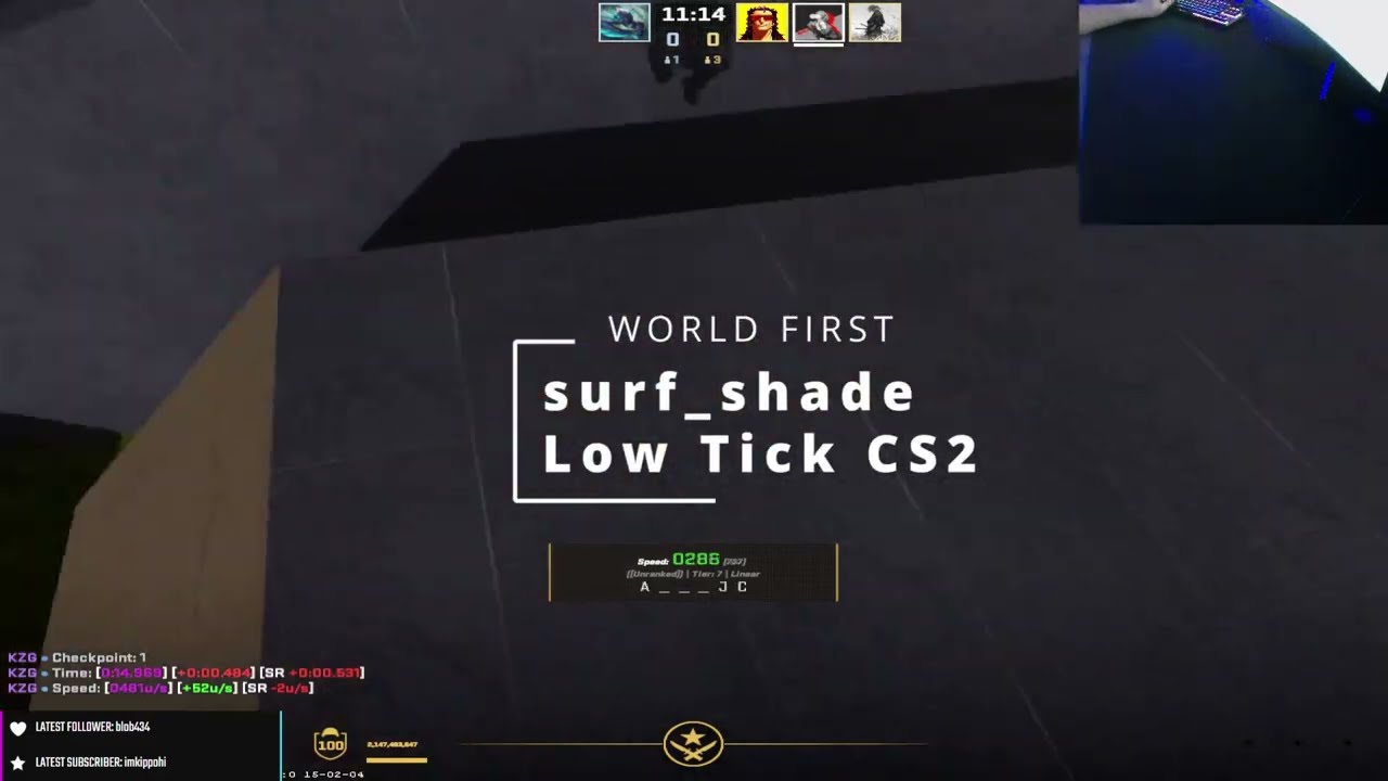 CS2 Surf | surf_shade WR | World First Low Tick Completion