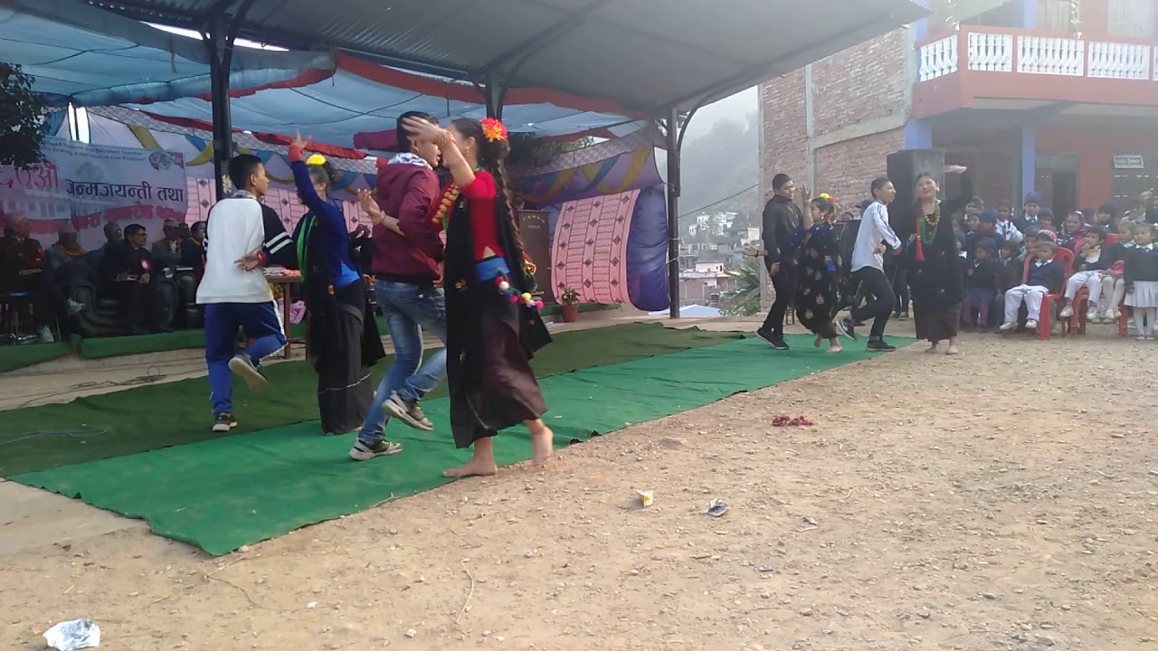 Dance in a roila song by students of Shree Tribhuwan Adarsha Model Secondary School, Syangja..🕺💃❤️