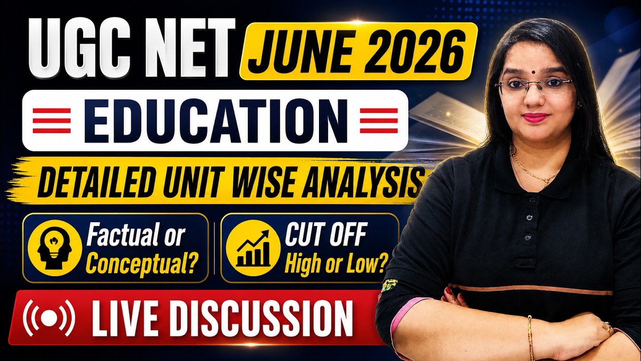 UGC NET Education Paper Analysis 2026 | UGC NET Education Expected Cut Off by Rachana mam
