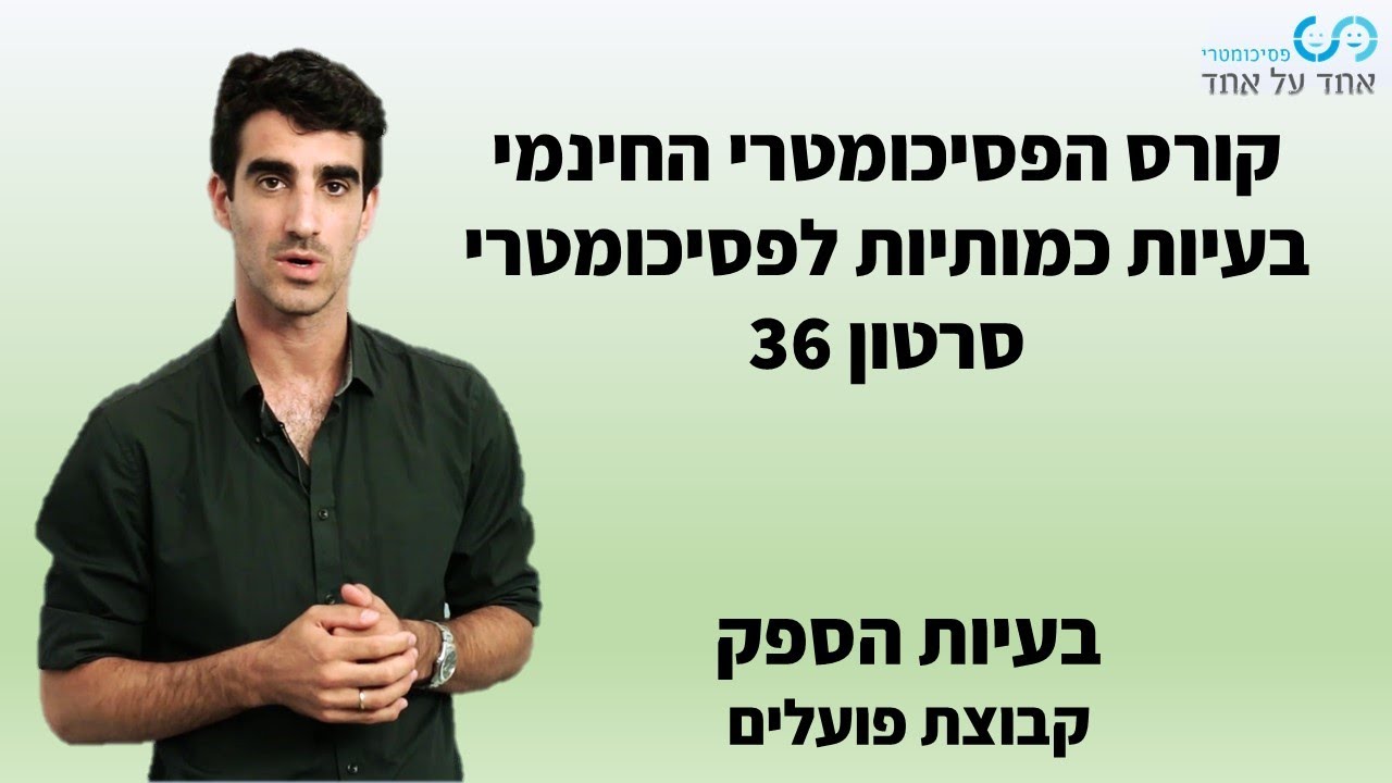 בעיות כמותיות לפסיכומטרי סרטון 36- בעיות הספק- קבוצת פועלים.