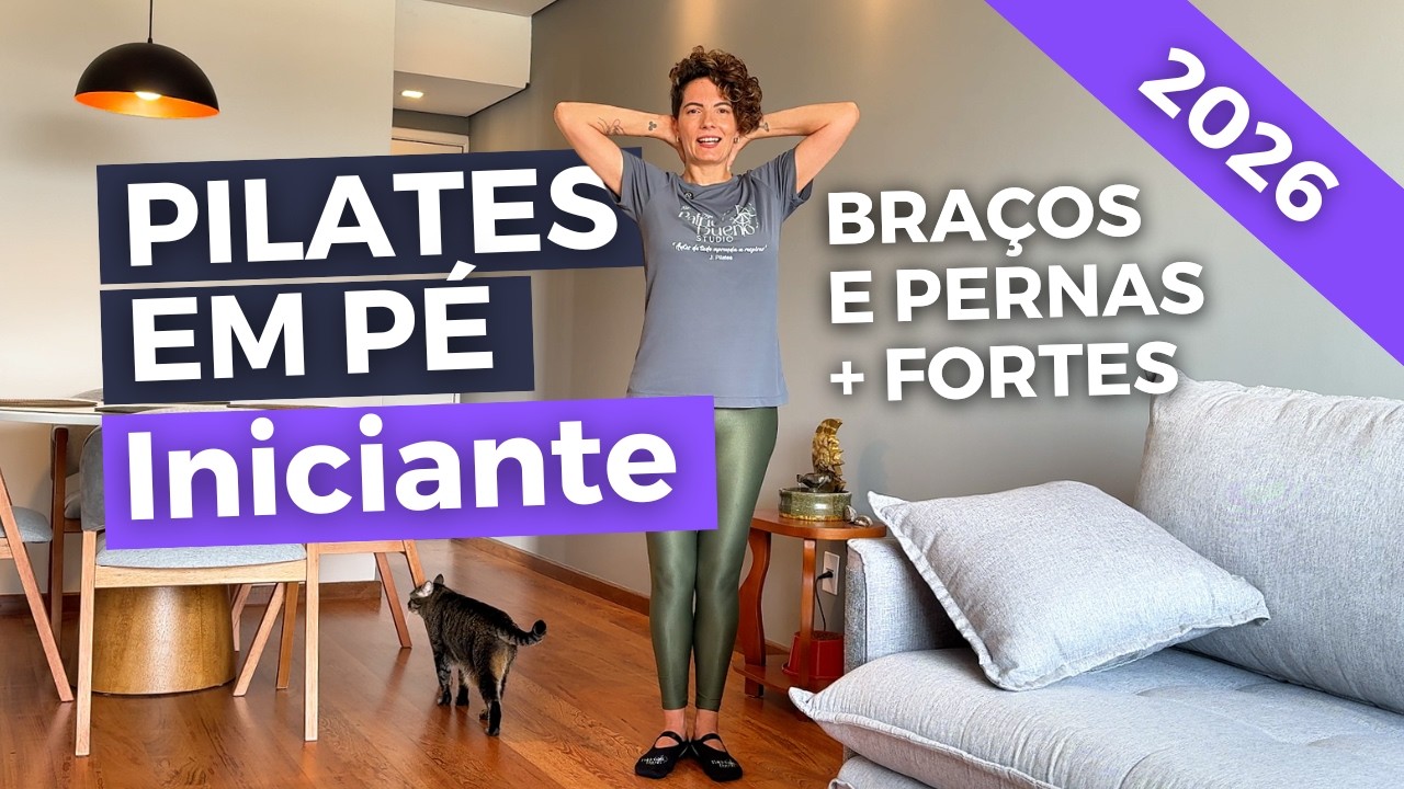 12 Exercícios de PILATES EM PÉ que Transformam Seu Corpo | Iniciantes - Passo a Passo