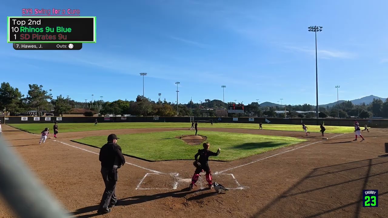 Escondido Youth Baseball - Swing for a Cure 2026  - Rhinos 9u Blue vs SD Pirates 9u (Pool Play)