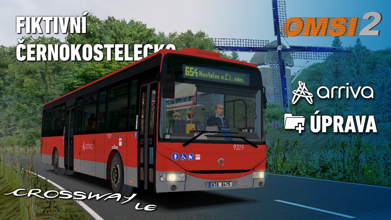 OMSI 2 #203 - Neobyčejný Crossway – realistická úprava 9329 na Černokostelecku v mlze!