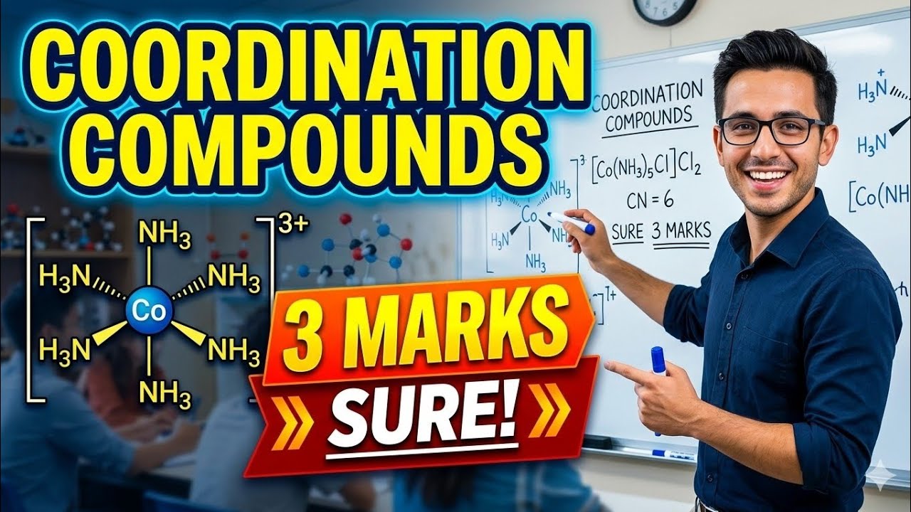 Coordination Compounds 3 Marks sure‼️‼️