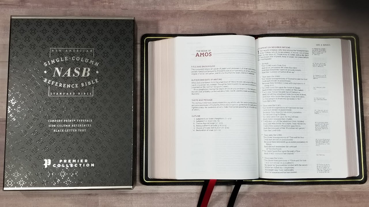 NASB Single Column Reference Bible Premier Collection Review