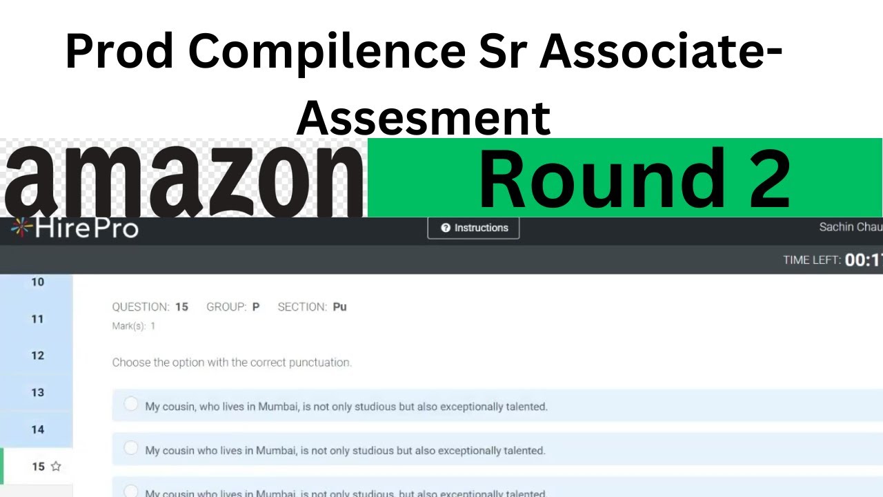 Product Compliance Senior Associate Assessment Round 2