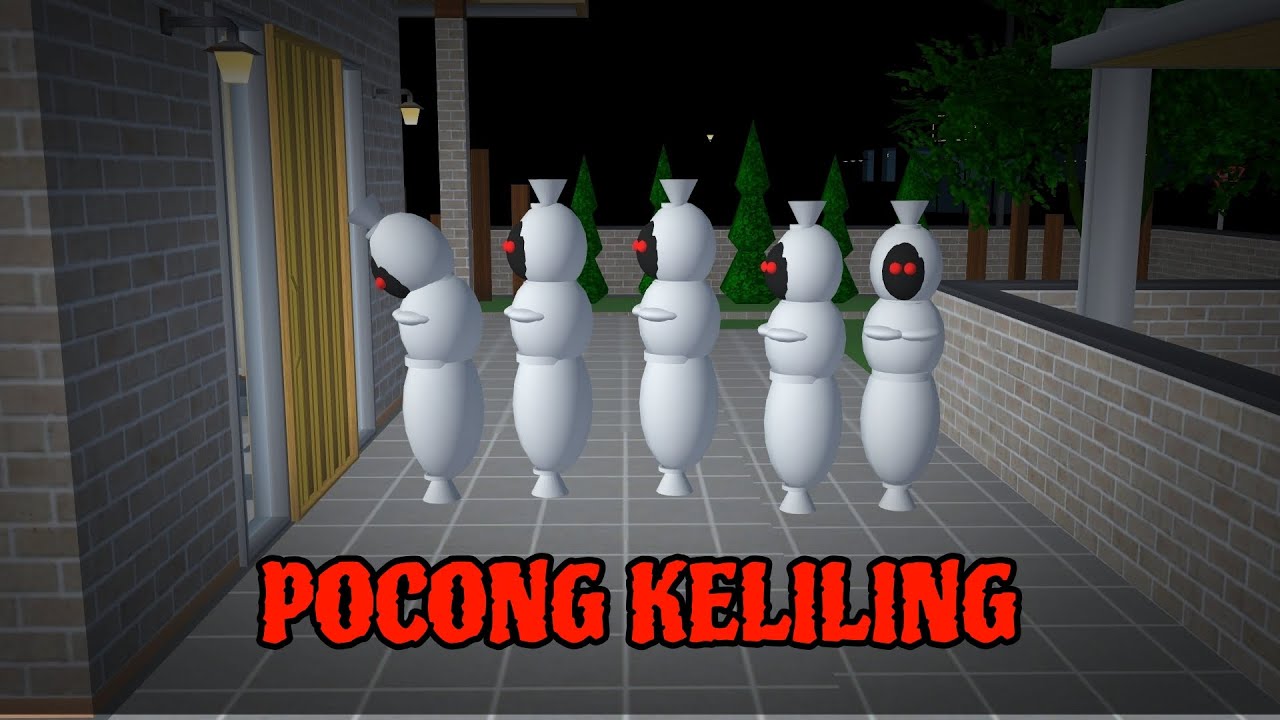 Rumah Yuta Dan Mio Didatangi Pocong Keliling Asli || Sakura School Simulator