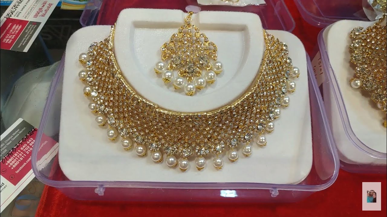 সুন্দর সুন্দর স্টোনের পার্টি নেকলেস সেট /Stone party nacklace set price(Family And Friends)