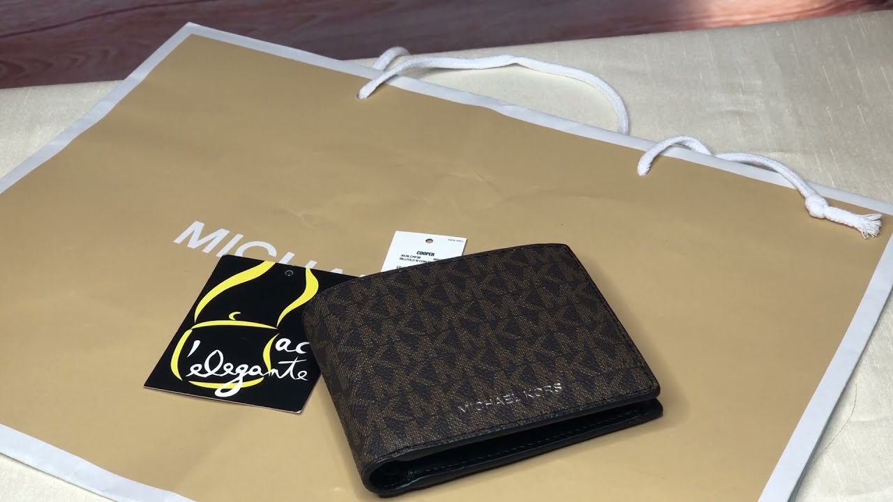 Michael Kors Men&rsquo;s Cooper billfold with coin wallet brown