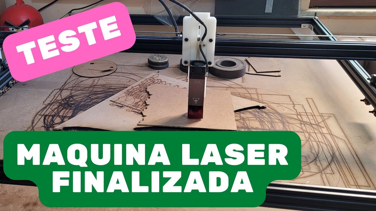 Terminamos de montar nossa CNC Laser e fizemos os testes
